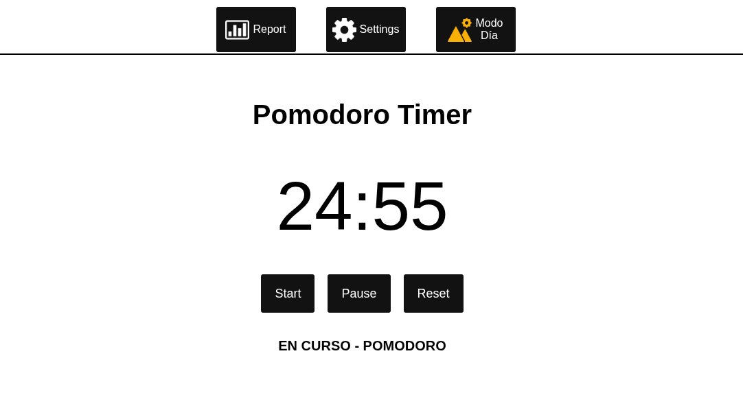 Captura de Pomodoro React